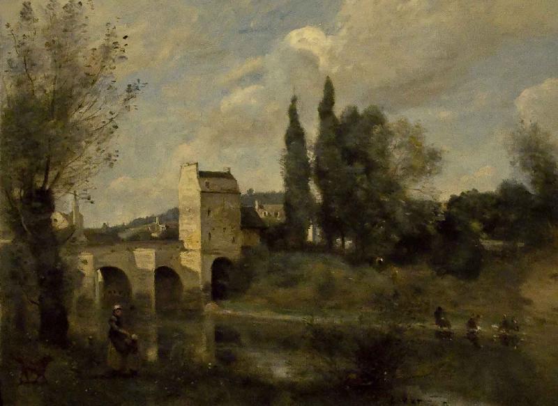 Jean-Baptiste Camille Corot The bridge at Mantes